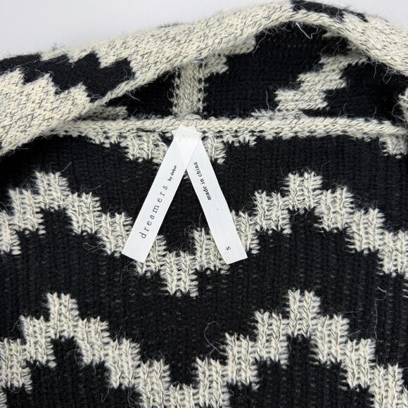 DREAMERS By Debut Aztec Boho Open Front Long Sleeve Duster Cardigan Size Small - Picture 4 of 5